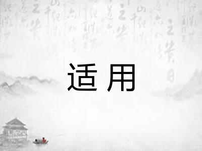 适用