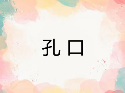 孔口 孔口