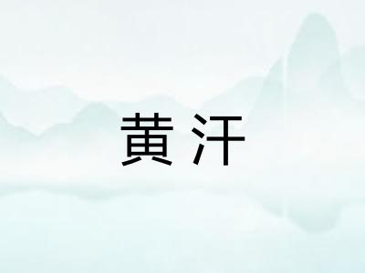 黄汗 黄汗