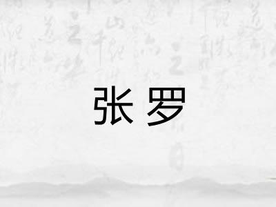 张罗 张罗