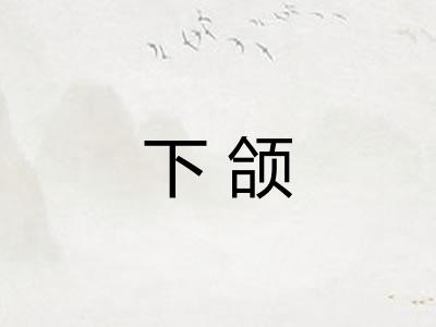下颌 下颌