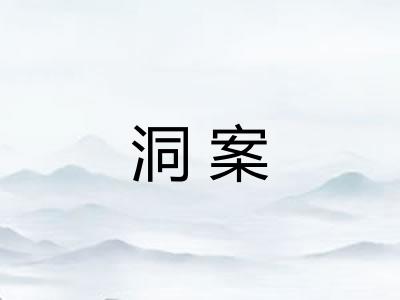 洞案 洞案