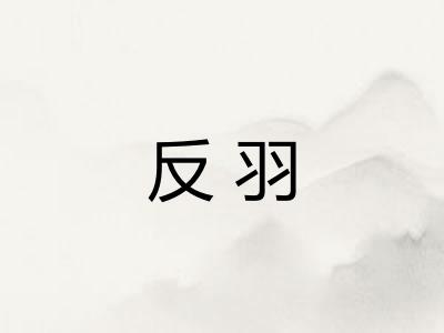 反羽 反羽