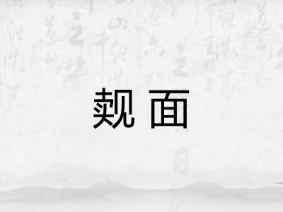 觌面 觌面