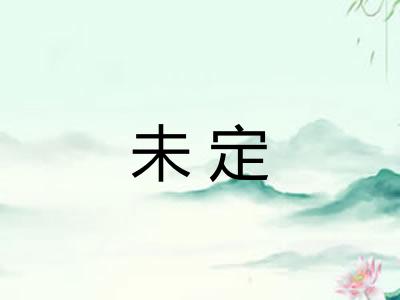 未定 未定