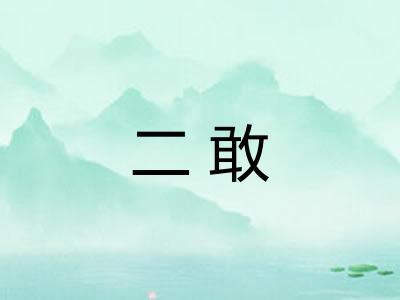 二敢 二敢