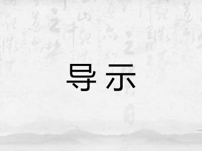导示 导示