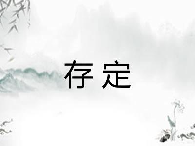 存定 存定