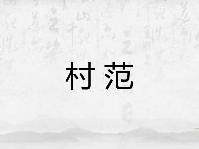 村范 村范
