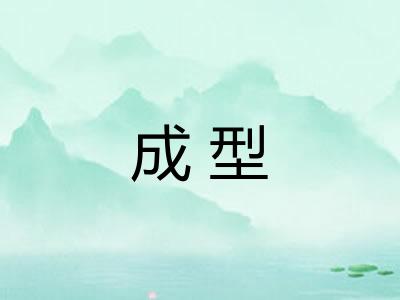 成型 成型