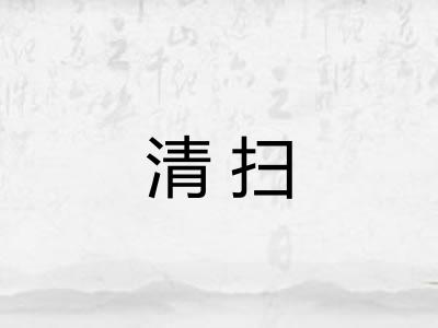 清扫 清扫