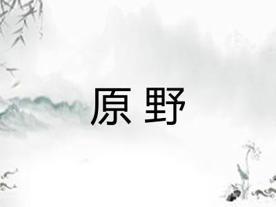 原野 原野