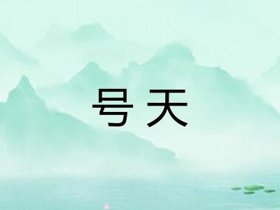 号天 号天