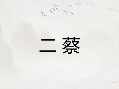 二蔡