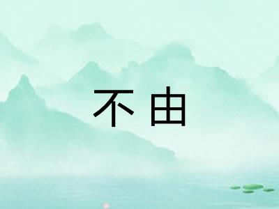 不由 不由
