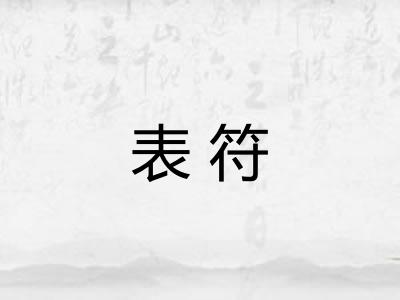 表符 表符