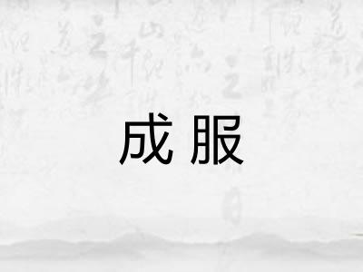 成服 成服