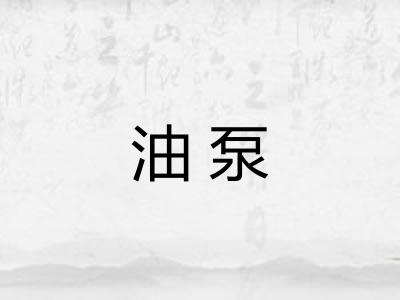 油泵 油泵