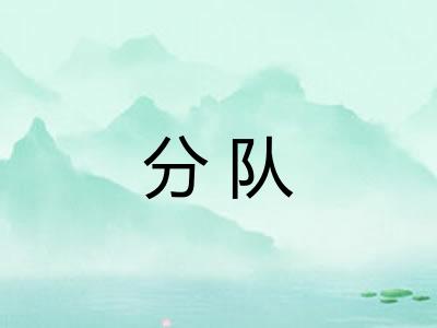 分队 分队