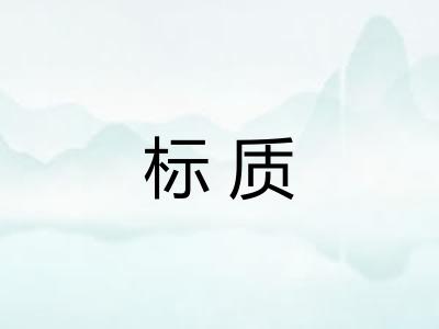 标质 标质
