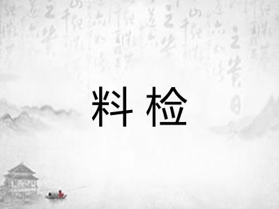 料检 料检