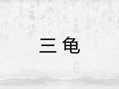 三龟 三龟