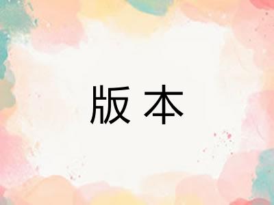 版本 版本