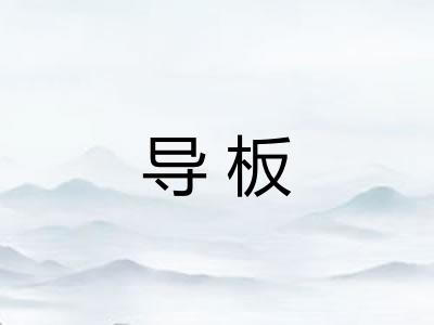 导板 导板