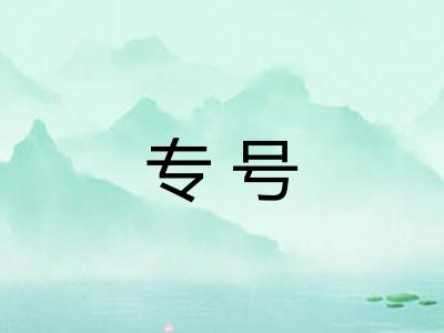 专号 专号