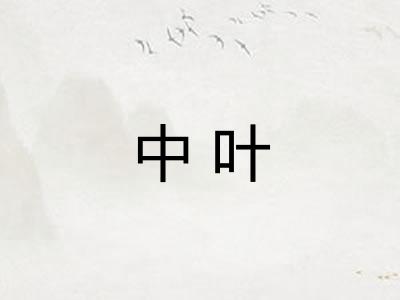中叶 中叶