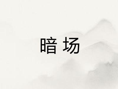 暗场