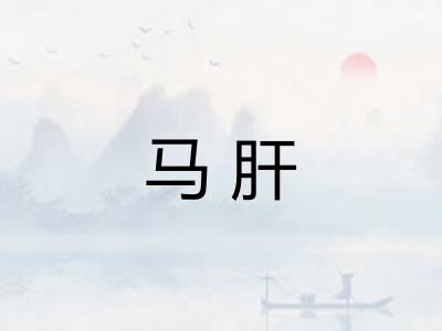 马肝 马肝