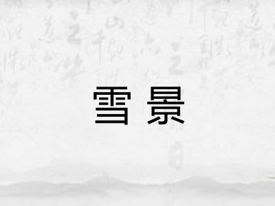 雪景 雪景