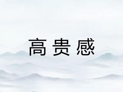 高贵感