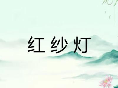 红纱灯 红纱灯