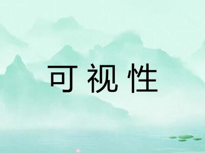 可视性