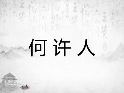 何许人