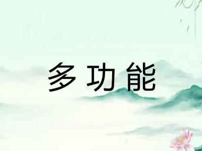 多功能 多功能