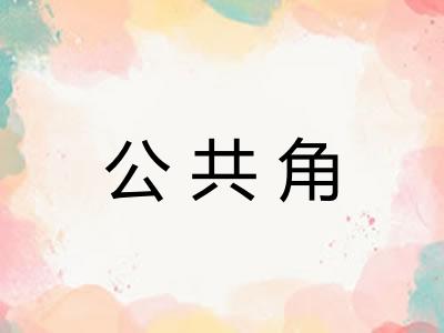 公共角 公共角