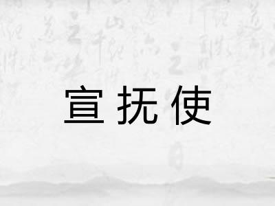 宣抚使 宣抚使