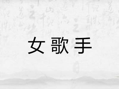 女歌手 女歌手