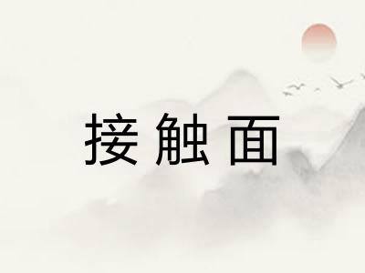 接触面 接触面