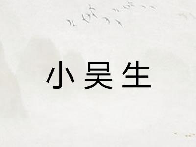 小吴生 小吴生