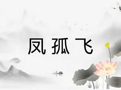 凤孤飞 凤孤飞