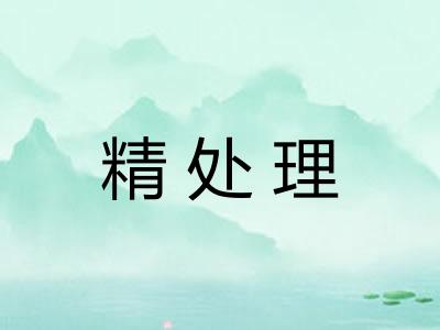 精处理