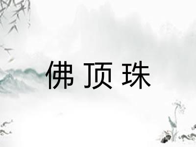 佛顶珠 佛顶珠