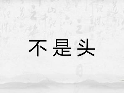 不是头