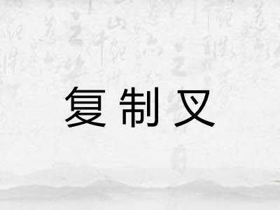 复制叉 复制叉