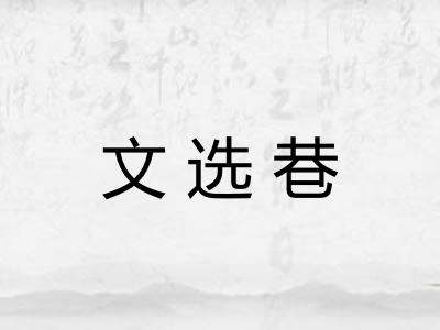 文选巷 文选巷
