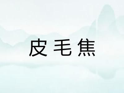 皮毛焦